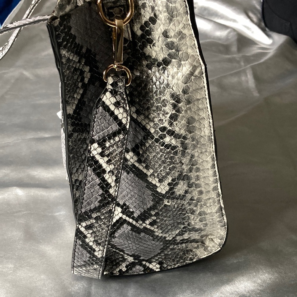 Jason Wu Python Tote Bag Snake Print - Black and … - image 7